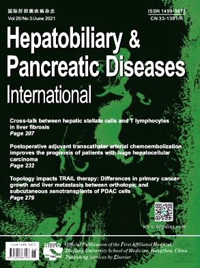 Hepatobiliary & Pancreatic Diseases International雜志封面